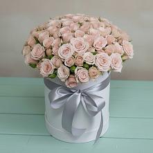 Цветочная композиция из Розы в шляпной коробке в Суворове