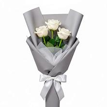 Букет 3 белые розы #REPLACE_PRED# Суворове