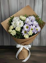 Букет цветов из:  Хризантемы и Розы в Суворове