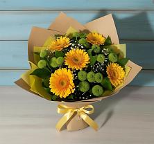 Букет цветов из:  Герберы и Хризантемы #REPLACE_PRED# Суворове