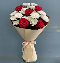 Букет цветов из:  Розы и Хризантемы в Суворове