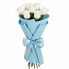 Букет 7 белых роз Проуд в Суворове