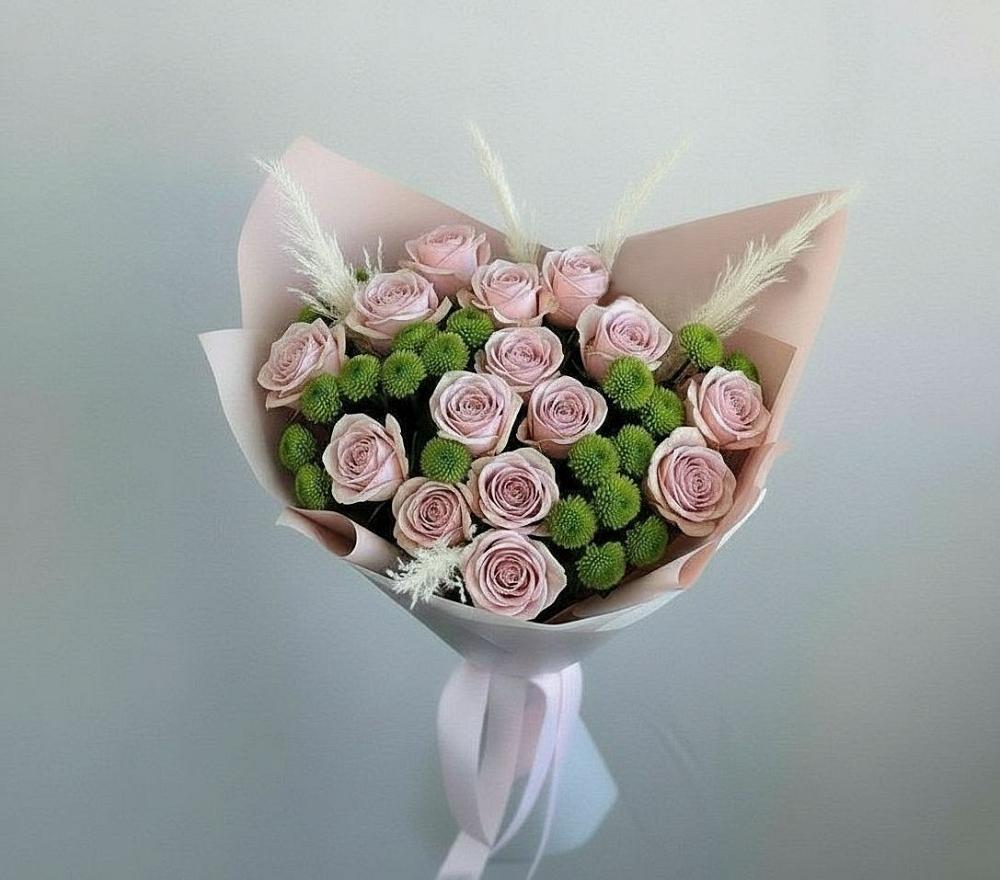 Букет цветов из: Розы и Хризантемы в Суворове