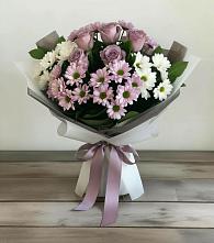 Букет цветов из:  Хризантемы и Розы в Суворове