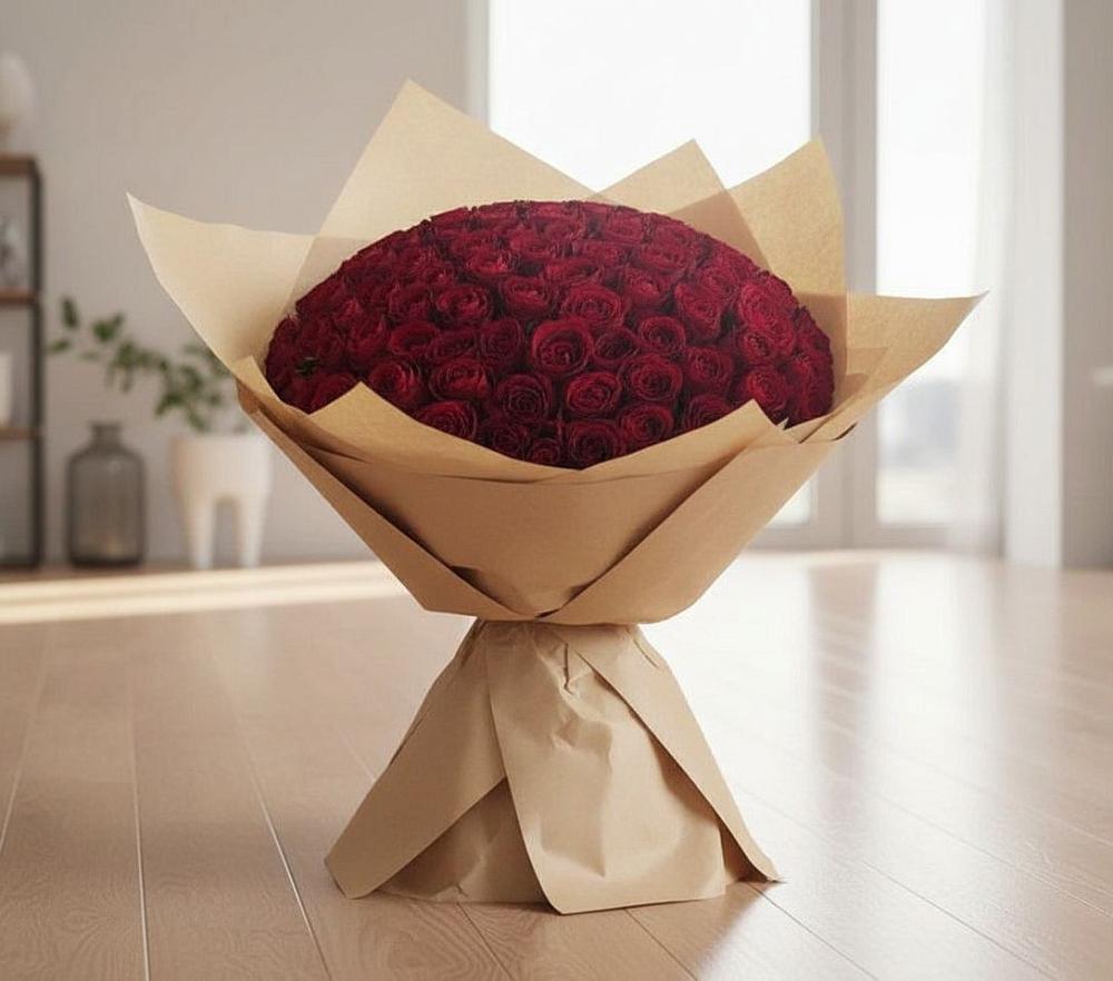 Букет 101 Красная роза в Суворове