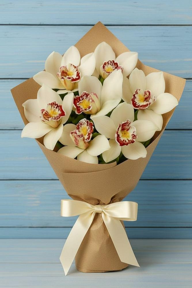 Букет цветов из: Орхидеи и Розы в Суворове